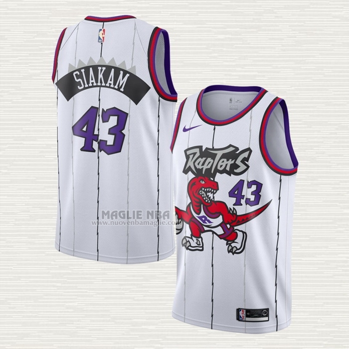 Maglia Pascal Siakam NO 43 Toronto Raptors Classic Edition Bianco